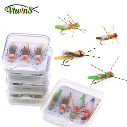 Vtwins Foam Sprinkhaan: mosca seca con patas de goma y pelo ciervo