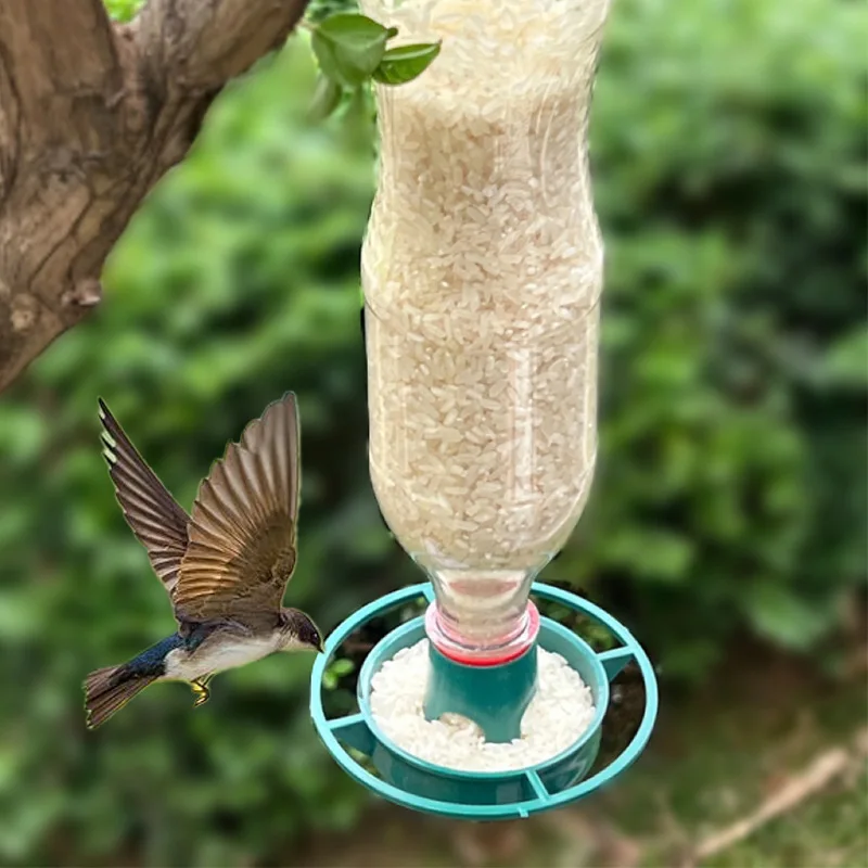 Comedero Colgante Portátil Verde Oscuro para Pájaros