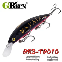 GREENSPIDER Wobbler pececillo de ABS — señuelo duro para spinning