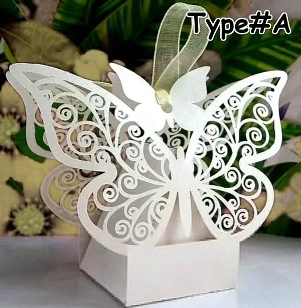 Cajas de mariposa de papel para dulces