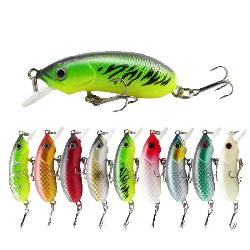Wobbler Minnow Crankbait flotante duro ABS para carpa y perca - imagen 2