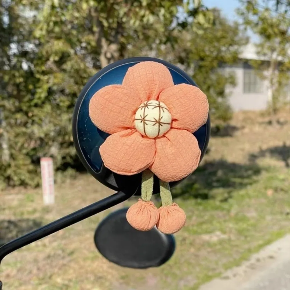 Decoración colorida para espejo retrovisor de moto con flores