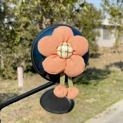Decoración colorida para espejo retrovisor de moto con flores