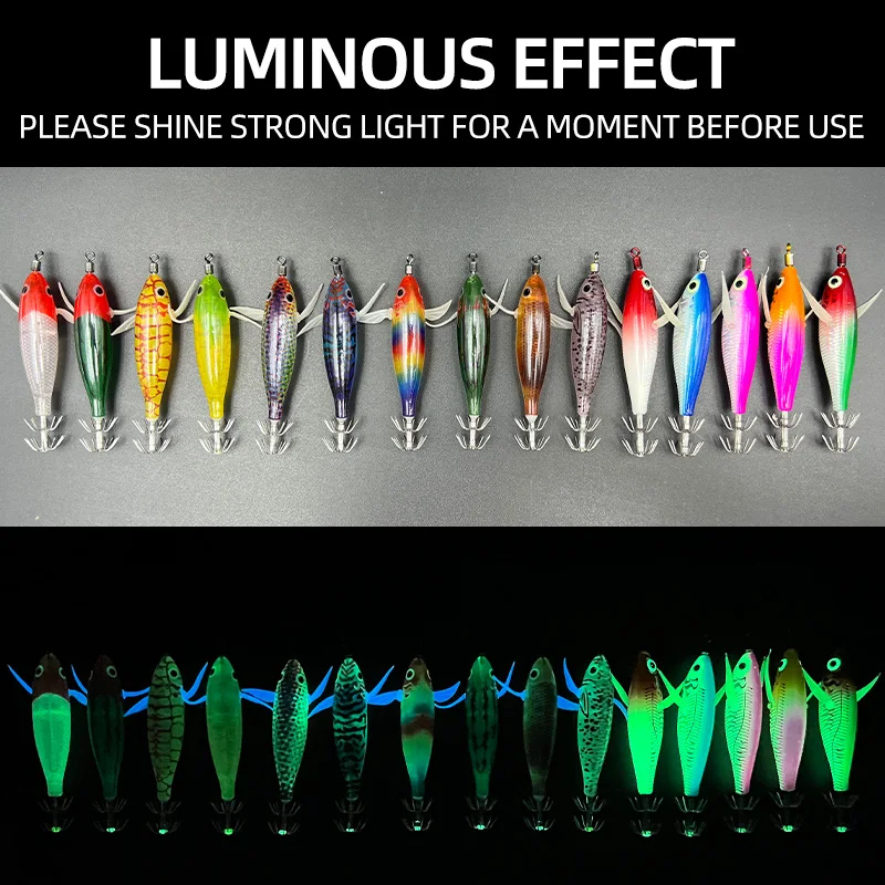 ShareShark Señuelos marinos horizontales luminosos en forma de camarón - imagen 5