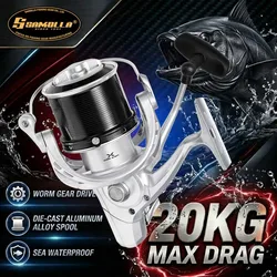 Carrete Giratorio SAMOLLA Serie 8000-12000 para Pesca en Agua Salada