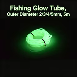 Tubo protector luminoso de silicona para pesca nocturna anti-enredos