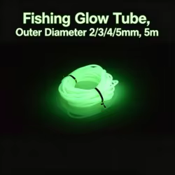 Tubo protector luminoso de silicona para pesca nocturna anti-enredos