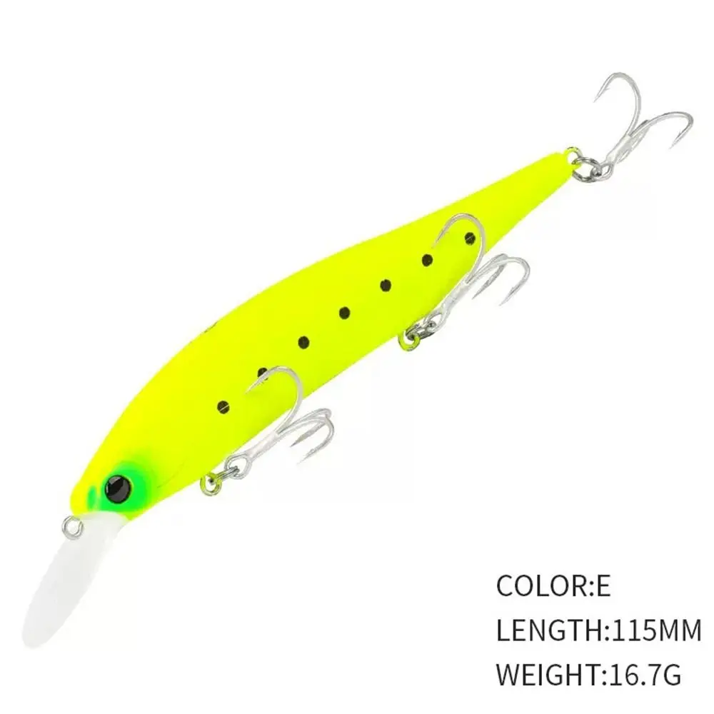 Crankbait Minnow hundimiento para pesca de invierno en agua fría rayas