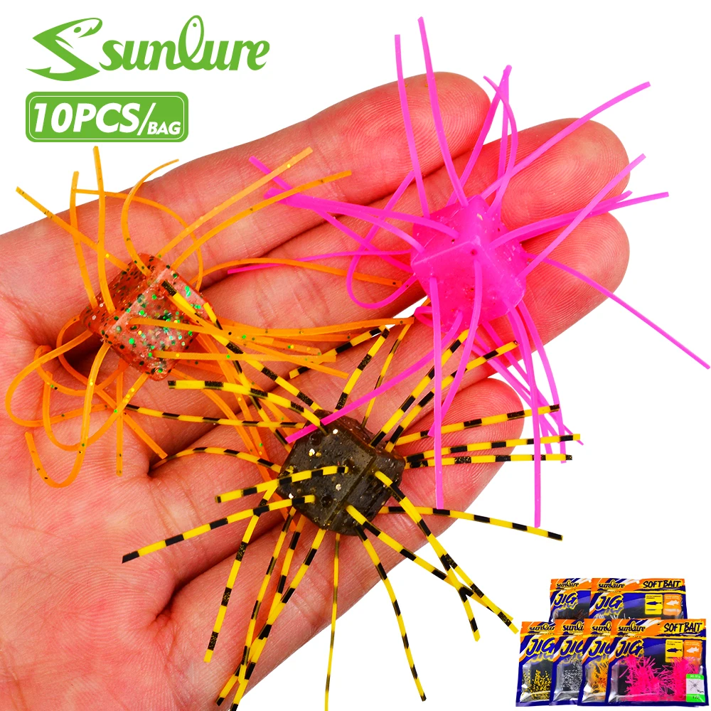 Sunlure señuelos de silicona tentáculo para lubina en agua salada - imagen 5