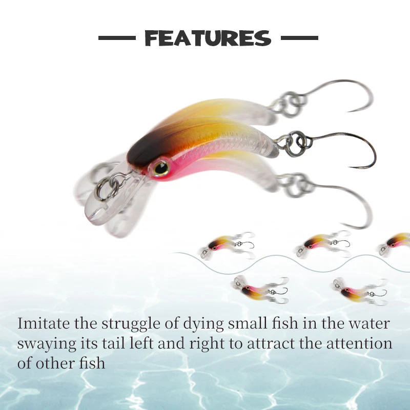 LETOYO Mini Wobbler Flotante 1,2g – Señuelo para trucha - imagen 2