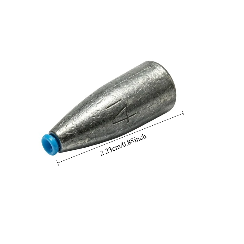 Plomos tipo bala con protector de línea silicona para lubina y trucha - imagen 3