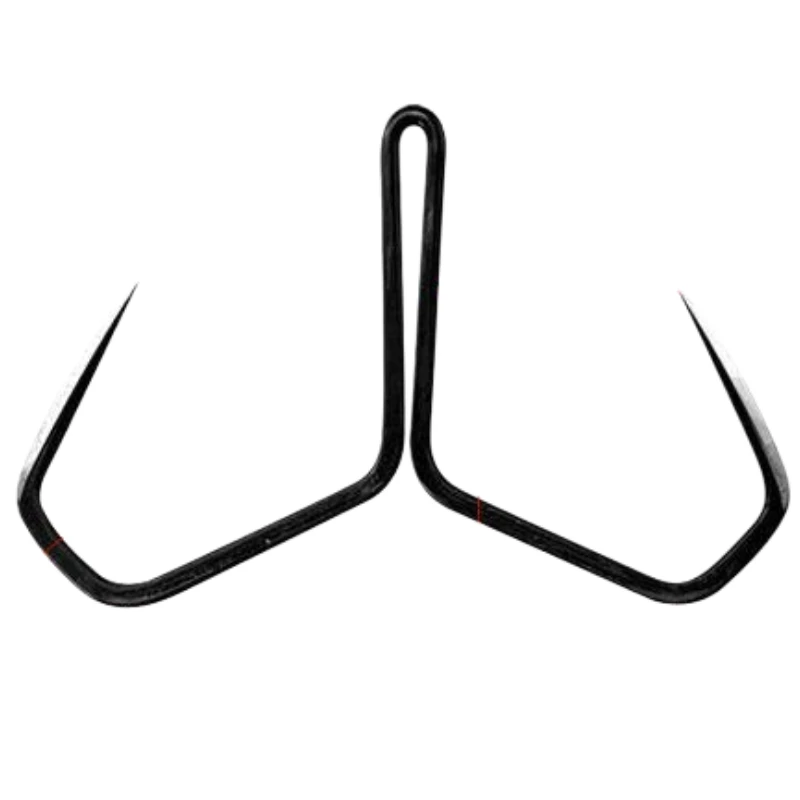 Anzuelos dobles acero alto carbono tipo mariposa hoja plana antienredos - imagen 4