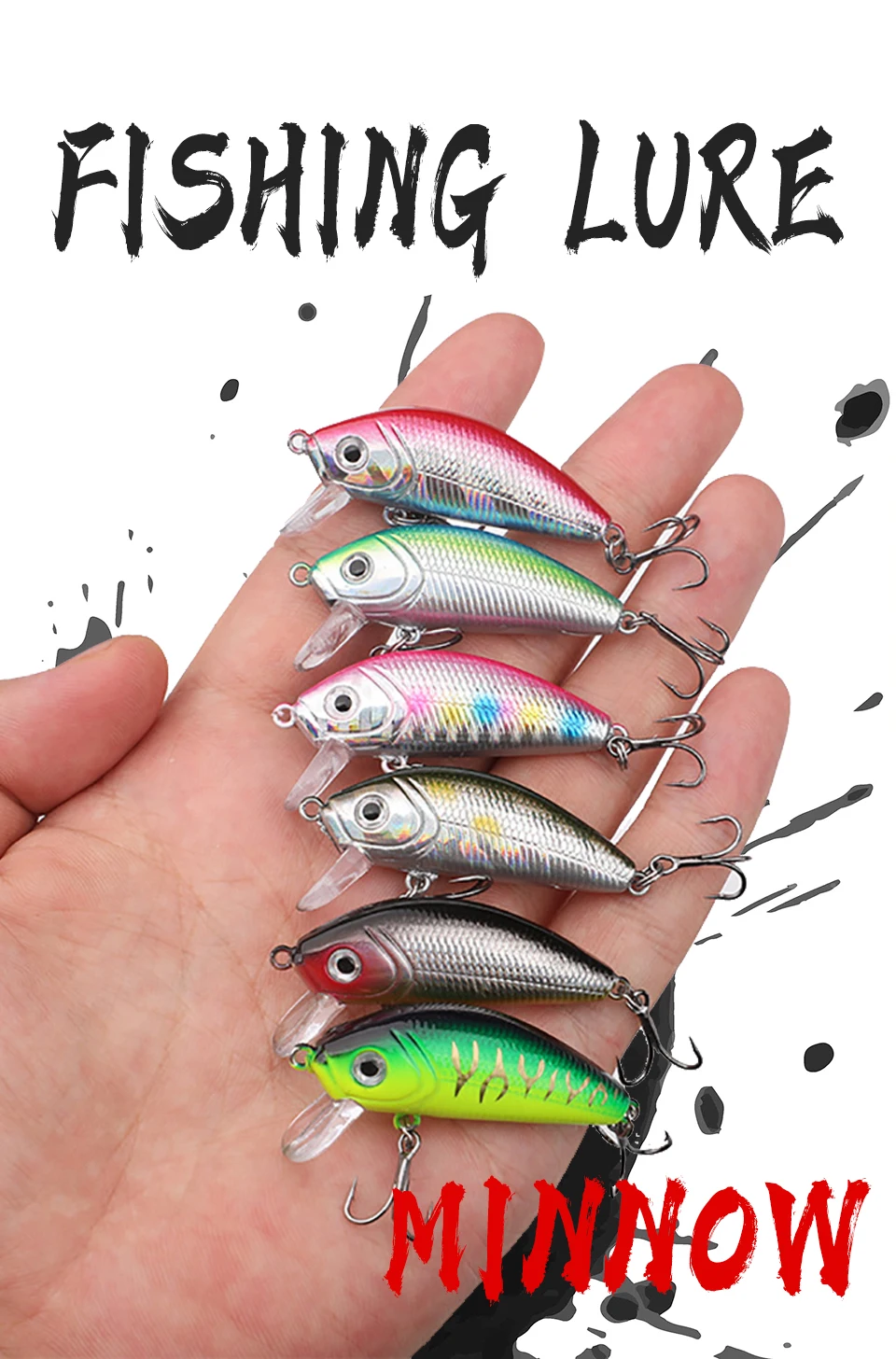 Señuelo WALK Fish Minnow flotante 5cm vista lateral