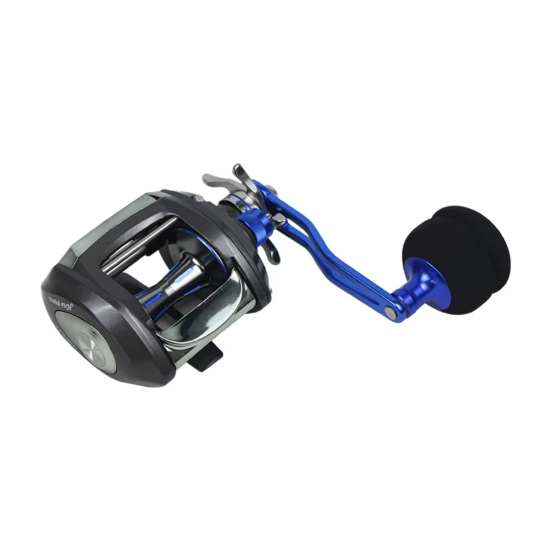 TF500R/L Carrete baitcasting para pesca en mar — freno centrífugo