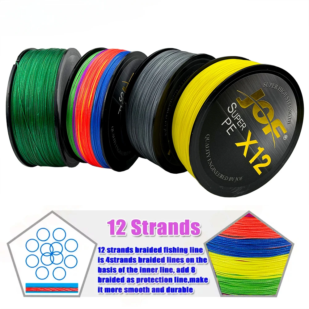 Línea trenzada JOF X12 PE 12 hebras para pesca en agua salada - imagen 4