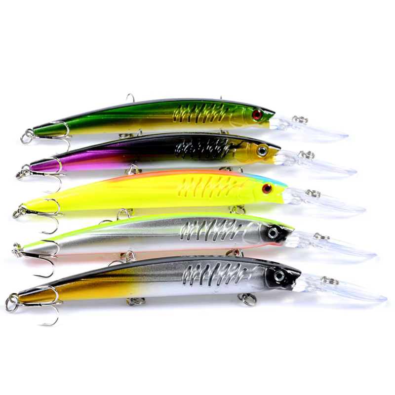 Crankbait Minnow para lucios con ojos 3D