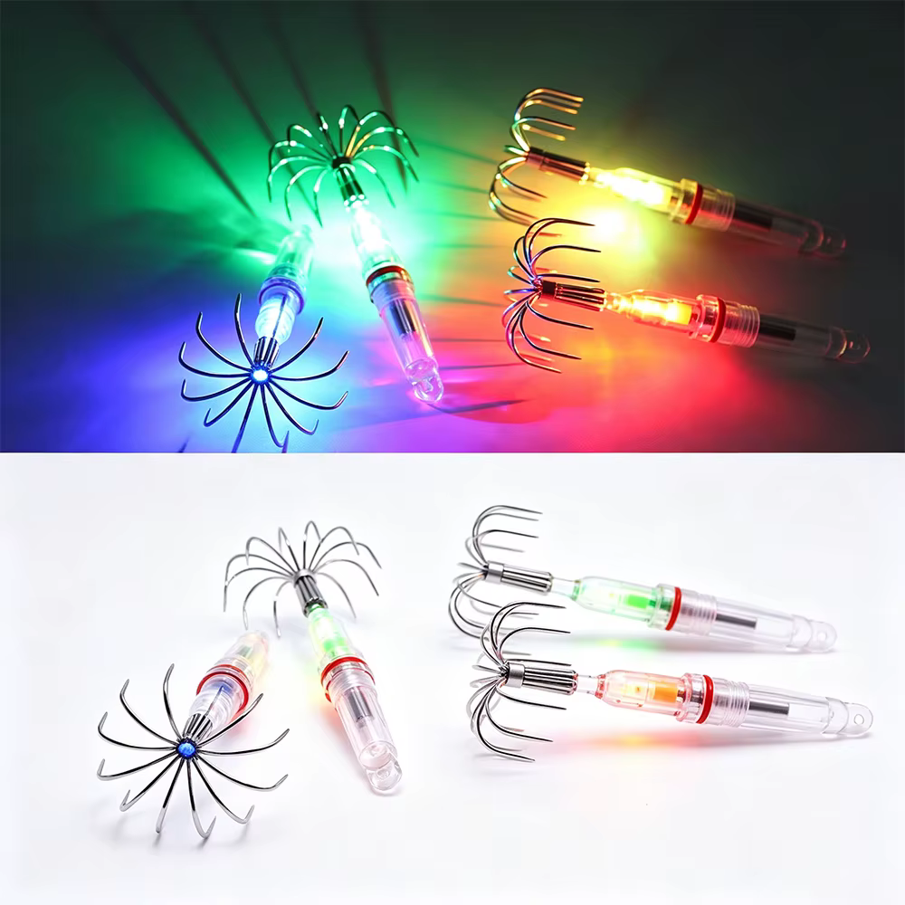 Anzuelo luminoso LED para pesca nocturna de calamar y pulpo - imagen 4
