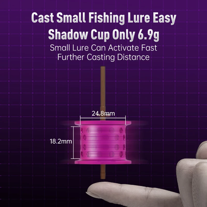 Kingdom Micro Monster Carrete de Pesca Baitcasting Finesse Ultraligero - imagen 4