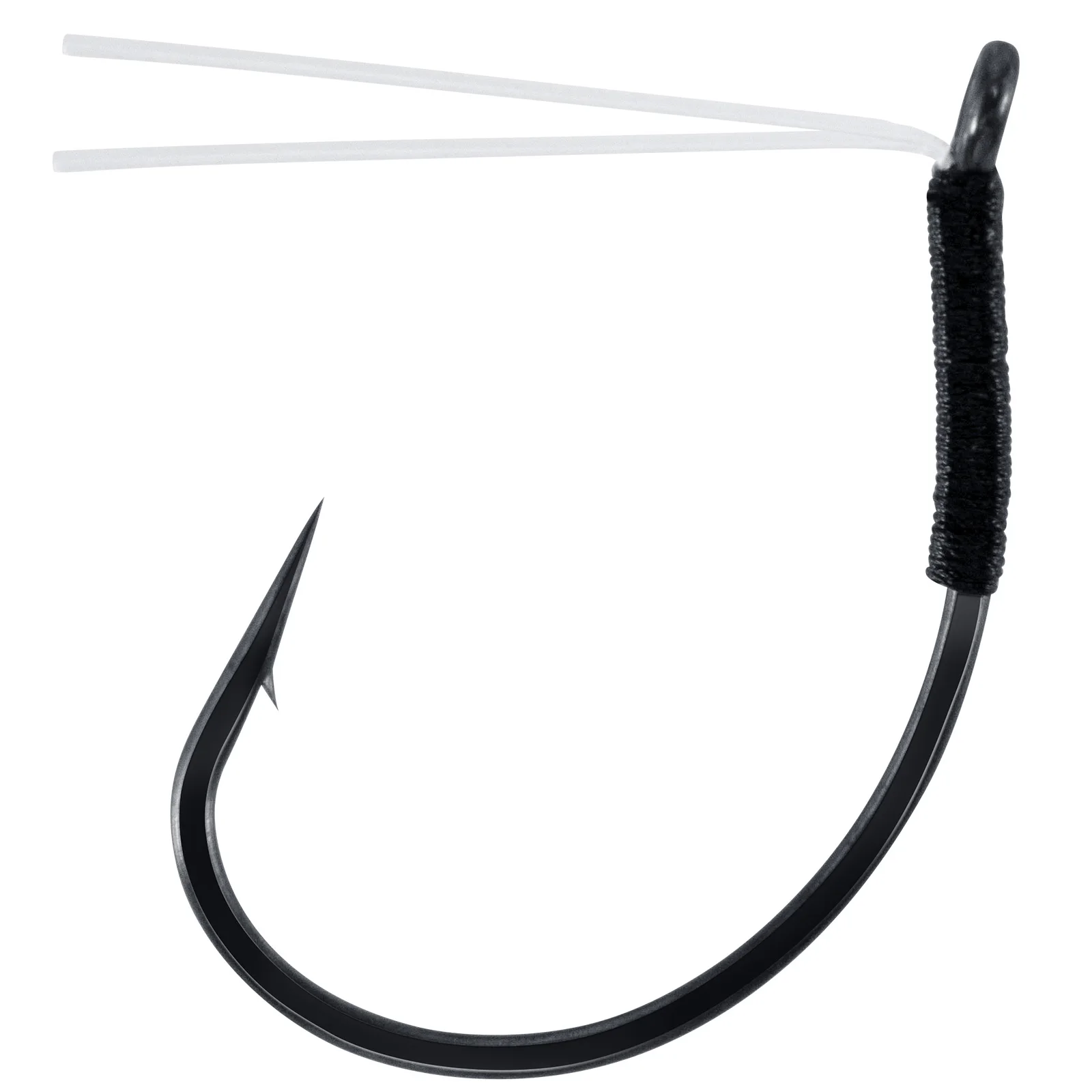 Anzuelo weedless con protector de malezas de fibra
