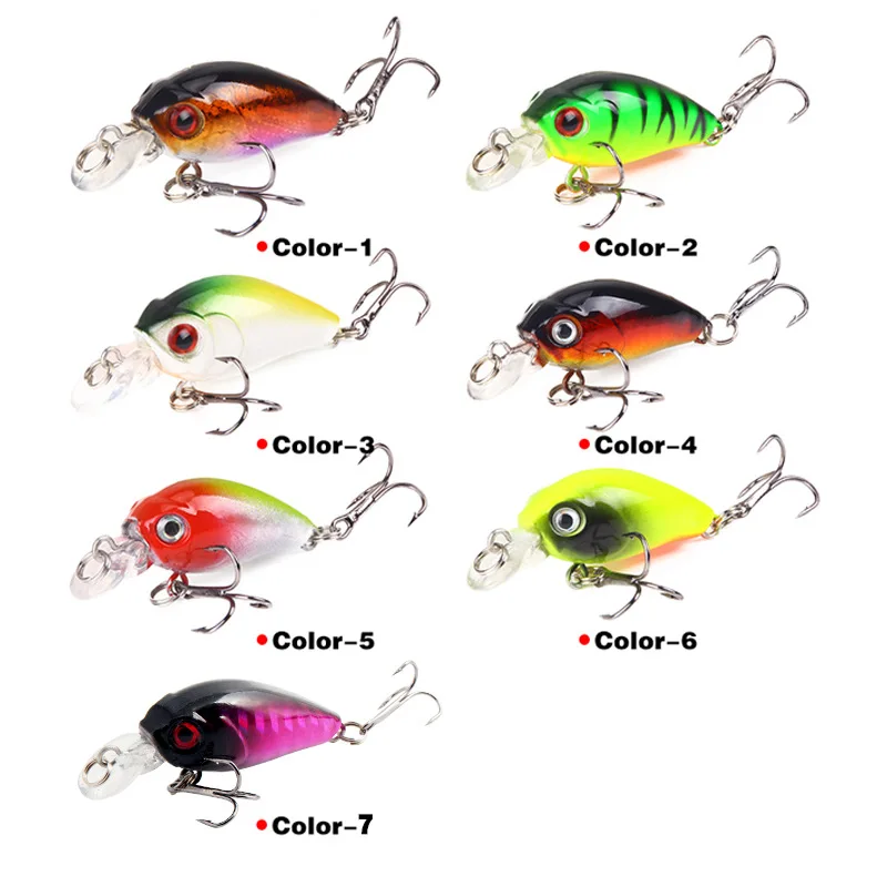 Señuelos Crankbait Minnow flotantes – Pack multicolor para pesca deportiva