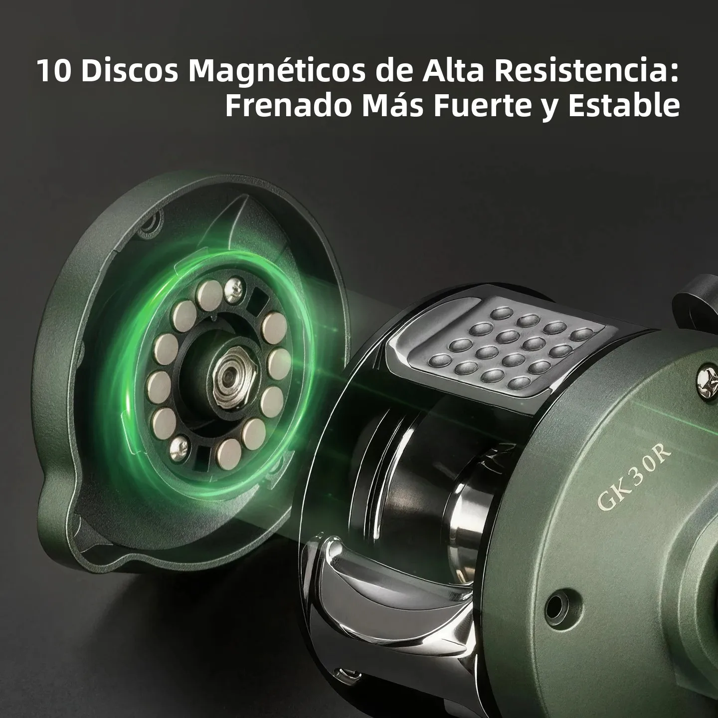 Carrete de pesca CHILENT agua salada, aluminio y doble sellado - imagen 5