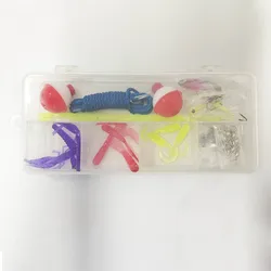 Kit de señuelos montados para lubina y trucha con caja de aparejos