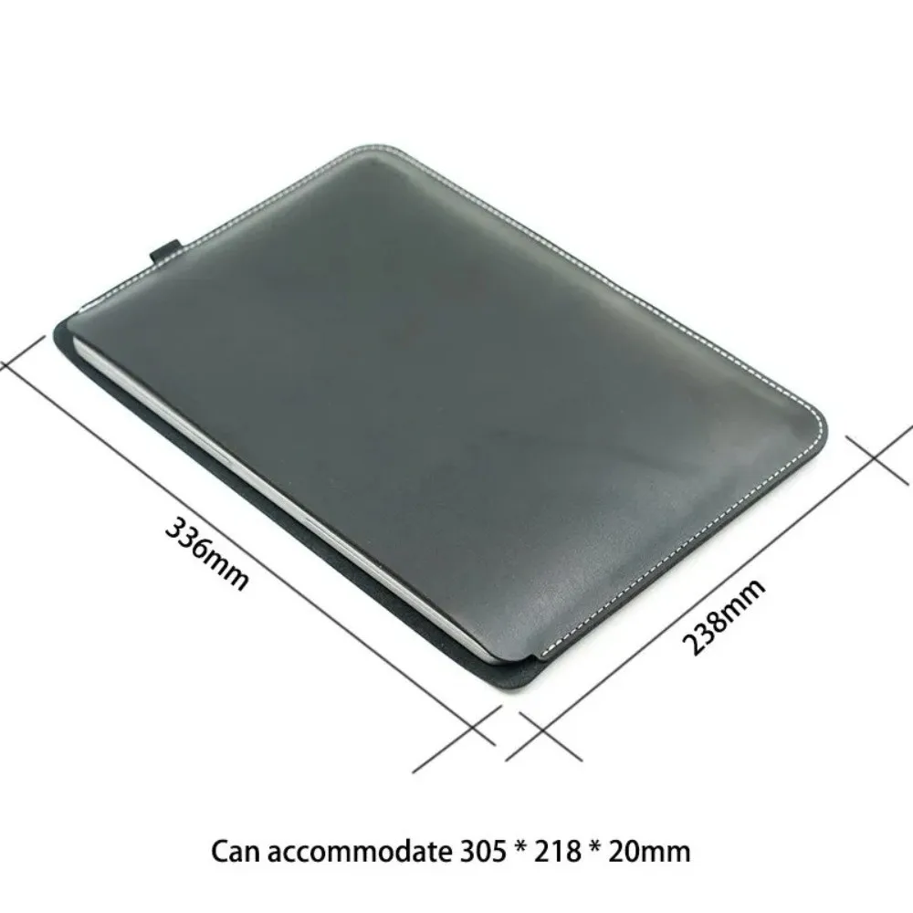 Funda ultrafina para portátil de 13 pulgadas, material de cuero PU