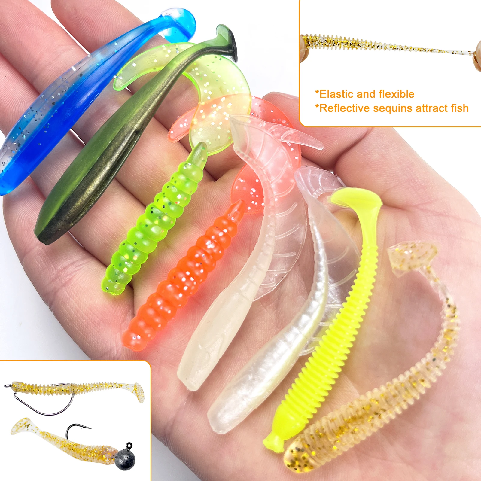FREE FISHER Señuelos blandos para Alabama Rig, pesca agua dulce/salada - imagen 4