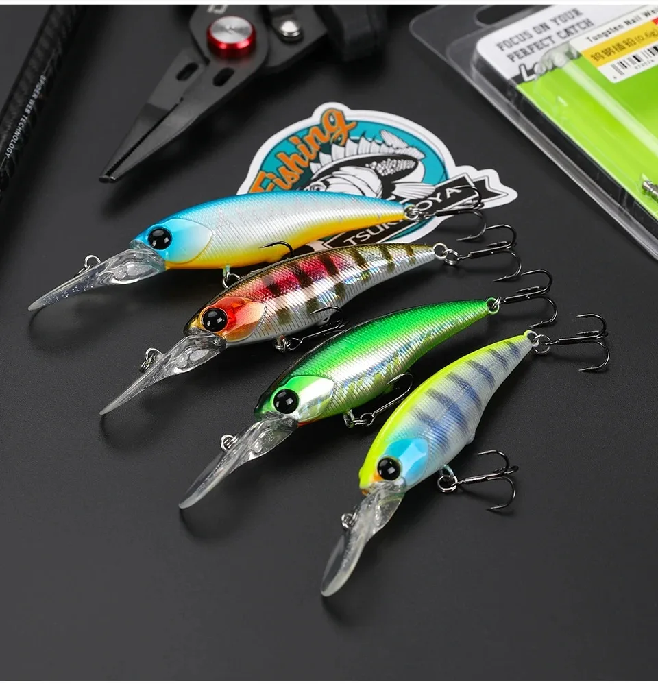 Tsurinoya señuelos Minnow suspendidos wobbler para lubina y lucio