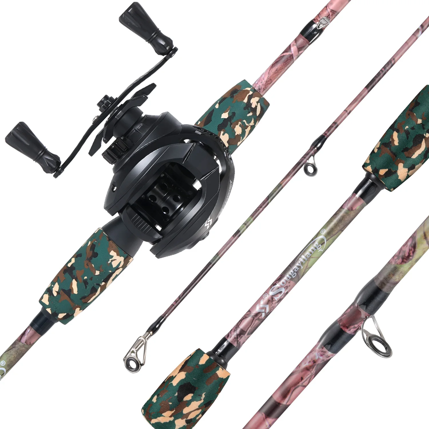 Carrete baitcaster con sistema de freno magnético