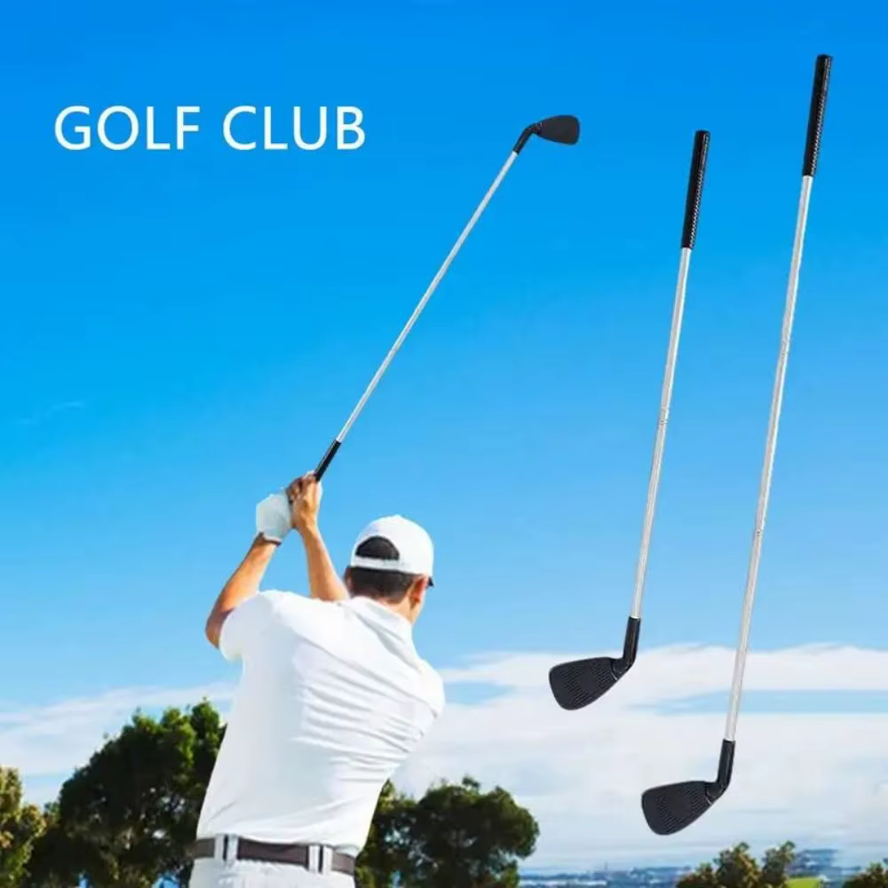 Putter Largo de Golf Desmontable – Plástico y Metal Plateado y Negro