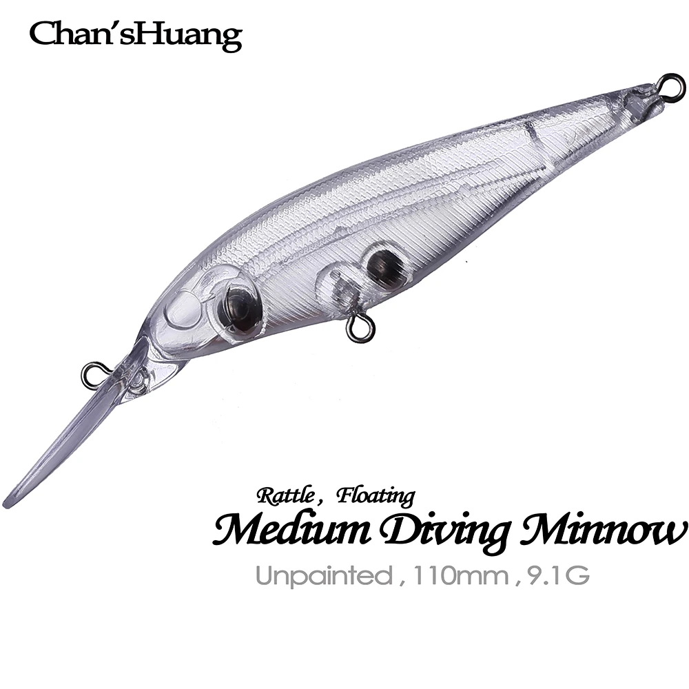 Chan'sHuang Minnow 110mm – Señuelo flotante artesano para pesca