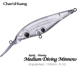 Chan'sHuang Minnow 110mm – Señuelo flotante artesano para pesca