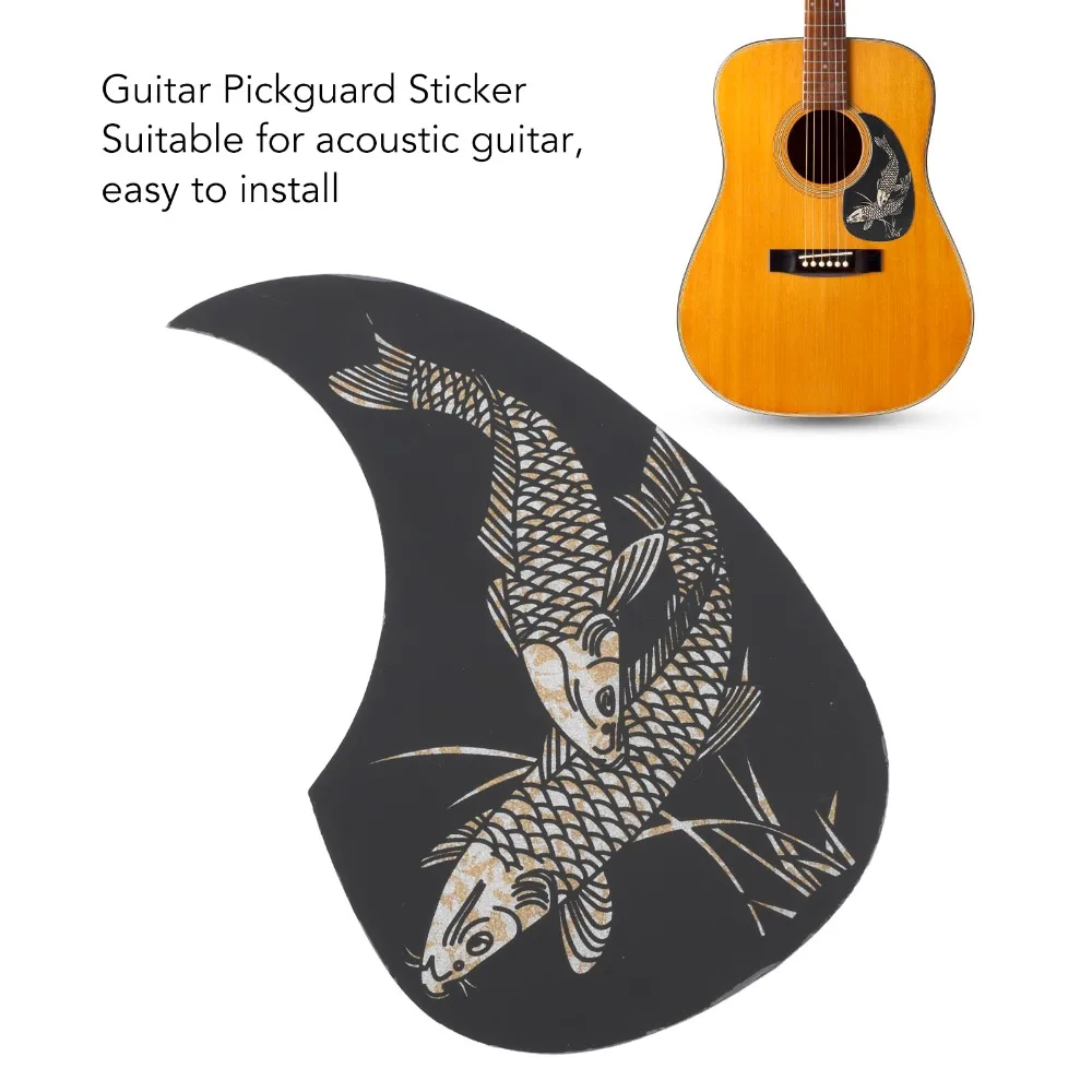 Pegatina antirrayaduras Jinsha con patrón de pez para guitarra - imagen 3