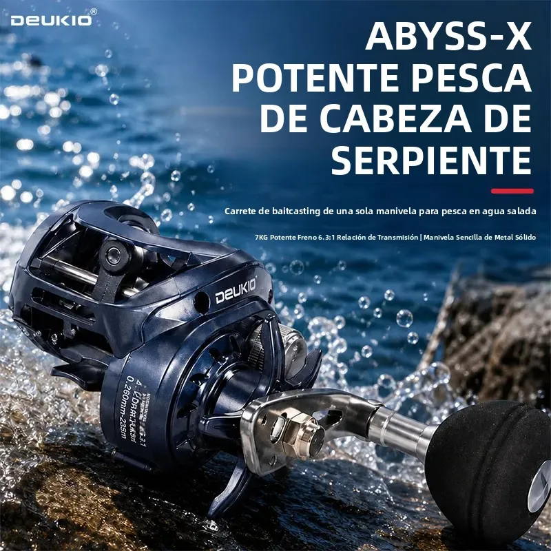 Carrete de Pesca Deukio de alta velocidad – para agua dulce y salada