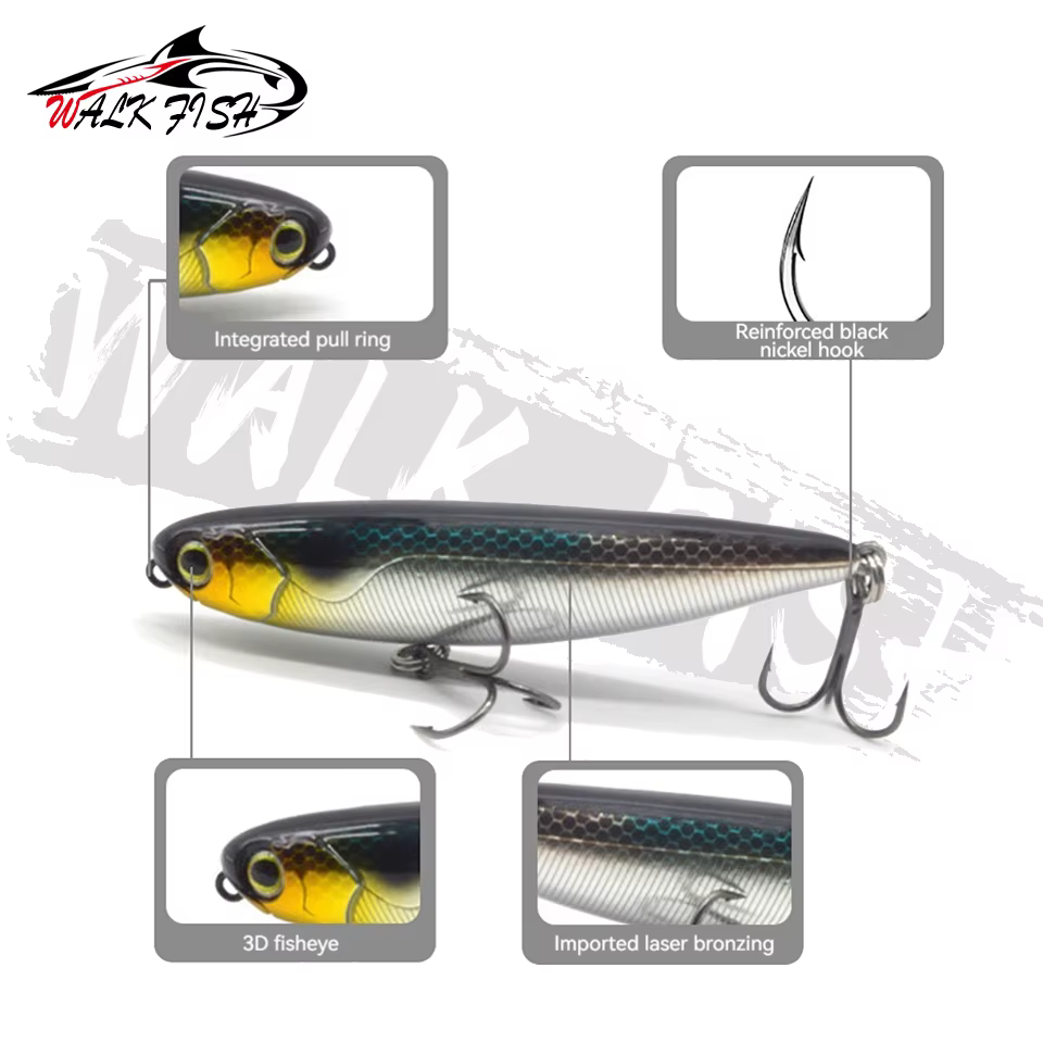 Walk Fish Stickbait Topwater – Walk the Dog para lubina y trucha - imagen 4