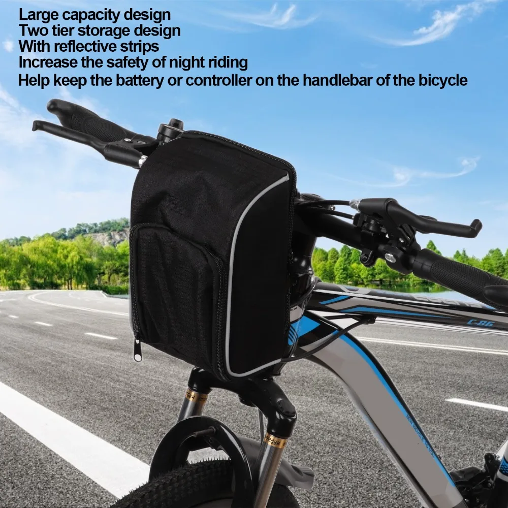 Bolsa frontal plegable para usar y guardar