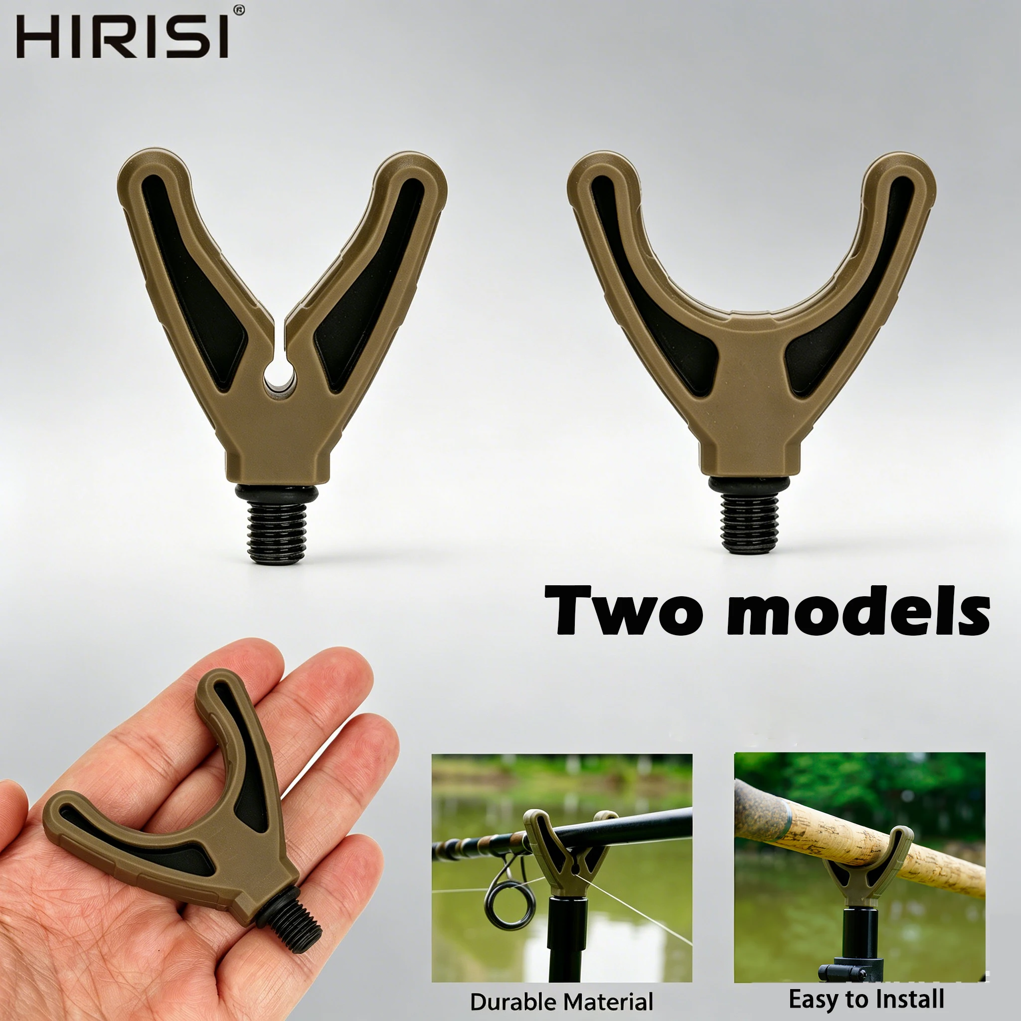 Soporte para caña Hirisi forma de V con rosca y goma antideslizante - imagen 4