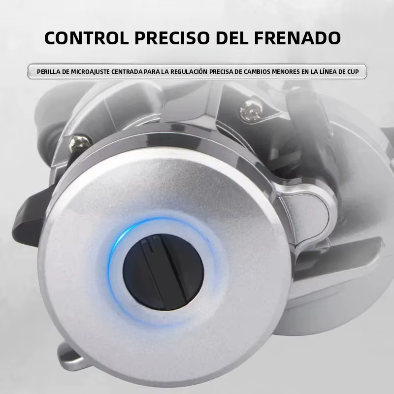 Carrete de pesca DEUKIO con freno y manivela de aluminio - imagen 5