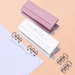 Punzonadora de agujeros con espaciado ajustable para libro mayor PVC