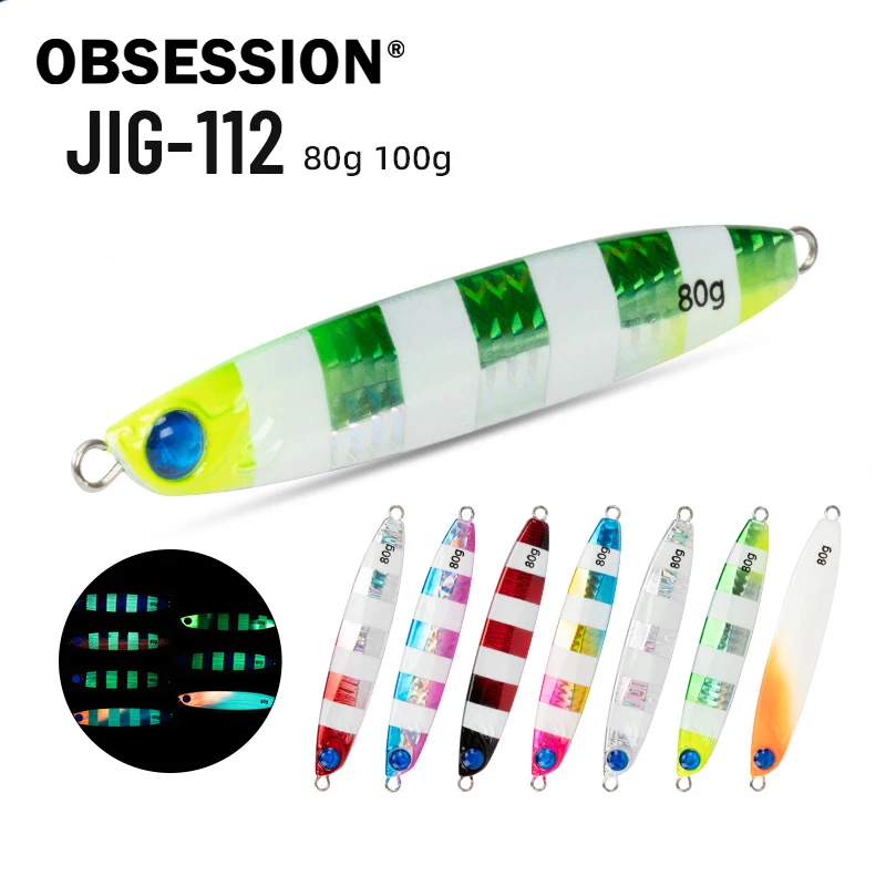 Obsession Jig metálico hundimiento rápido rayas UV para salada - imagen 2