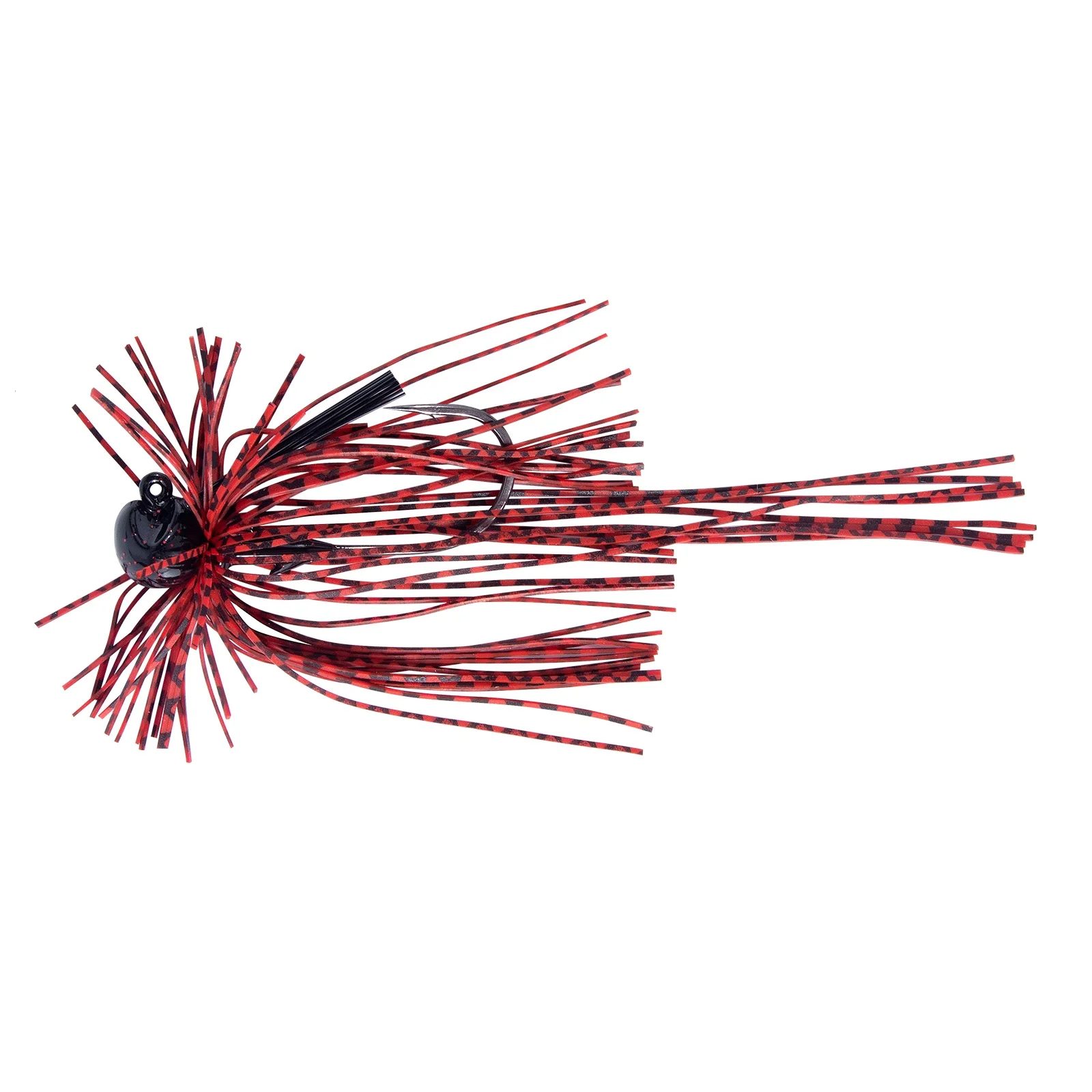 Jig head lubina con falda larga de silicona y anzuelos