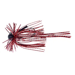 Jig head lubina con falda larga de silicona y anzuelos