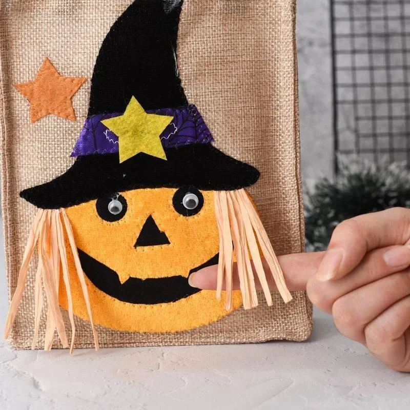 Bolsa de regalo Halloween 2026 de tela no tejida con calabaza - imagen 3