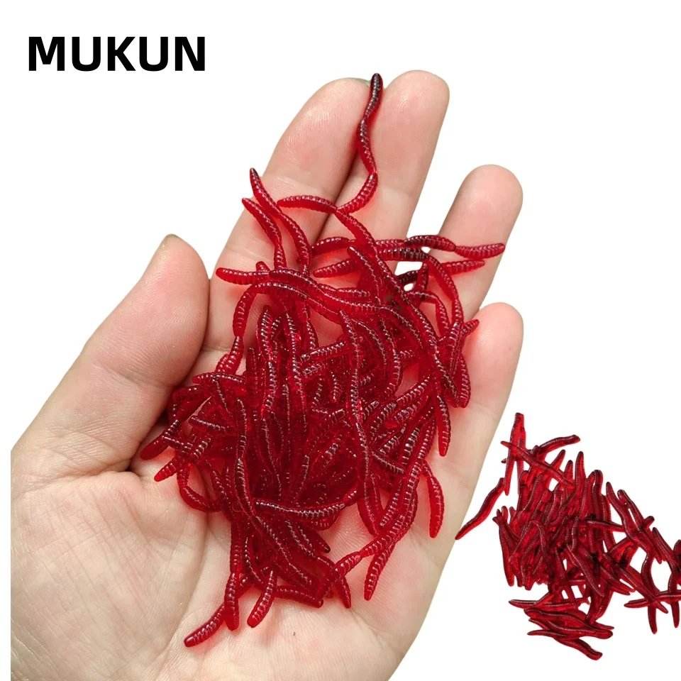 Vinilo gusano rojo aromático para pesca de lubina marina - imagen 3