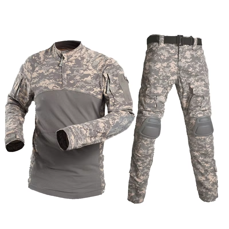 Flog A2F218: Traje táctico camuflaje para Airsoft con rodilleras
