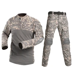 Flog A2F218: Traje táctico camuflaje para Airsoft con rodilleras
