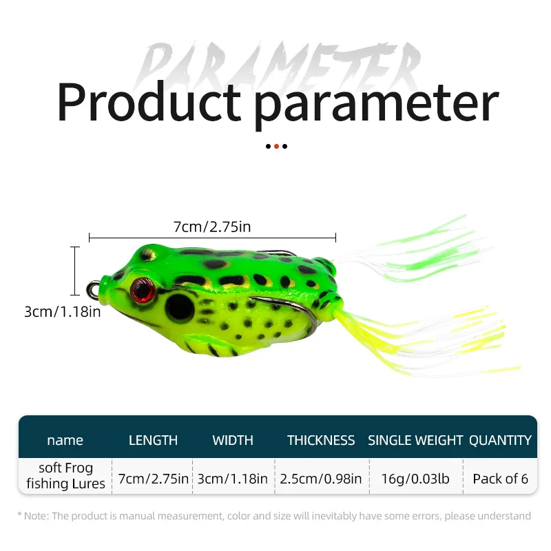 ShareShark Señuelo rana topwater de vinilo con ojos 3D y anzuelos - imagen 4