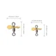 Giratorios luminosos forma calabaza para pesca, conectores broches - imagen 2