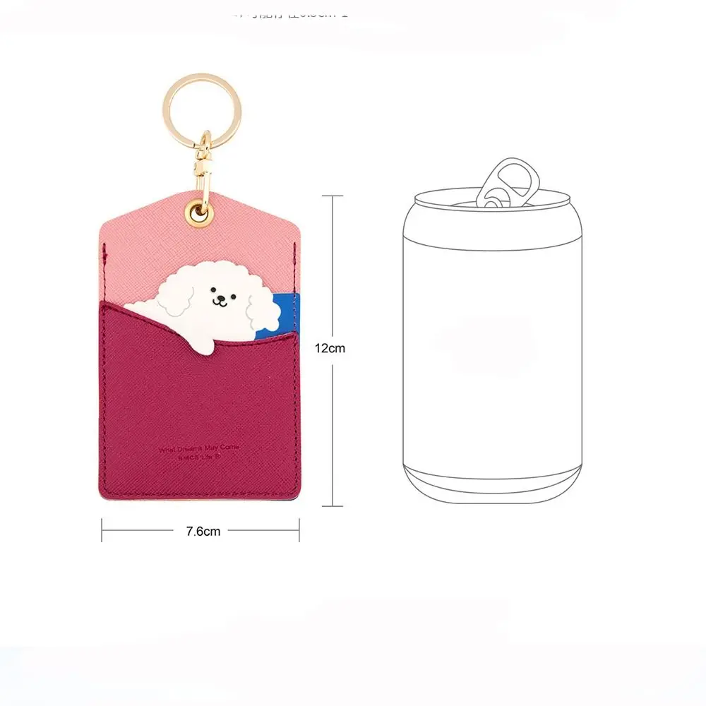 Llavero con funda protectora de tarjetas y diseño de animales